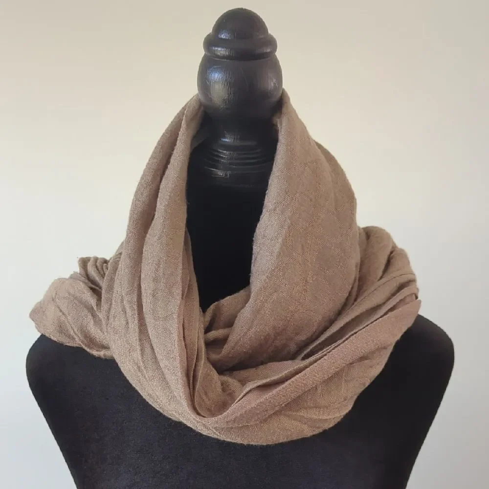 Salvatore Ferragamo Taupe Knit Scarf